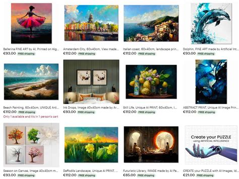 can you sell ai generated art on etsy